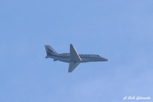 Small jet over the ocean