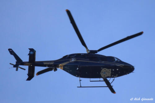 State Police helicopter overhead