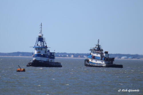 Two tugboats in Delaware Bay